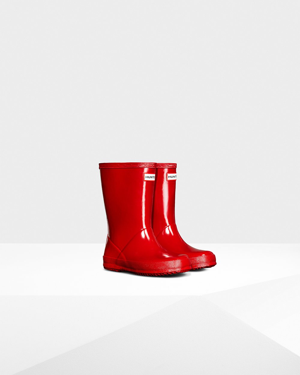 Botas de Lluvia Hunter Niños - Original First Classic Gloss - Rojos - MNGVCUP-75